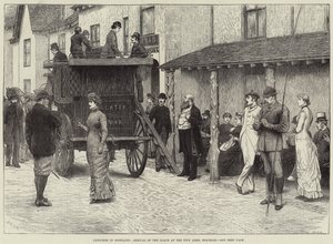 Vázlatok Skóciában, az edző érkezése a Fife Arms-ba, Braemar